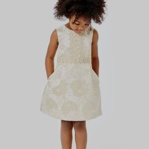 Lilly Pulitzer Girls Gold Dress (Size 6)